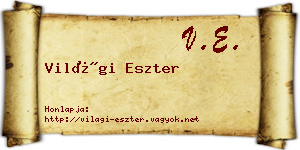 Világi Eszter névjegykártya